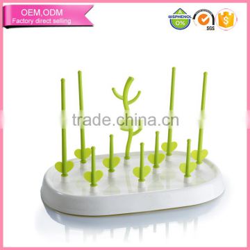 Fashion green Sapling baby bottle display drying rack on sell