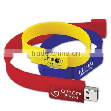 Bracelet USB flash drive wristband silicone usb flash memory wristband usb flash disk