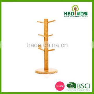 High Quality Hot Selling Bamboo Wooden Cup Hanger Rack Wholesale photo-3
