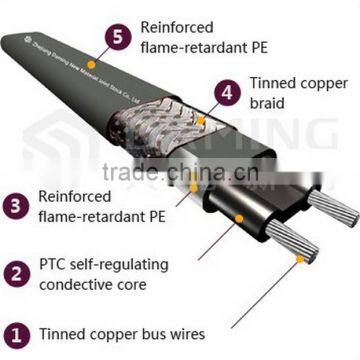 China supplier UL solar water heater heat tracing cable