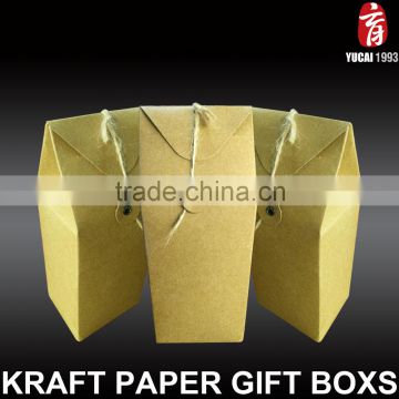 Wholesale Button Sealed High Quality Kraft Paper Gift Box