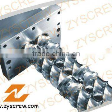 bimetallic screw element and segmented barrel for extruder