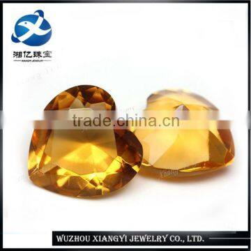 Wholesale beautiful heart shaped lab created crystal glass gems