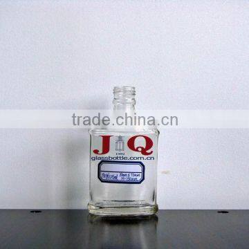 125ml flat glass spirit liquor bottle