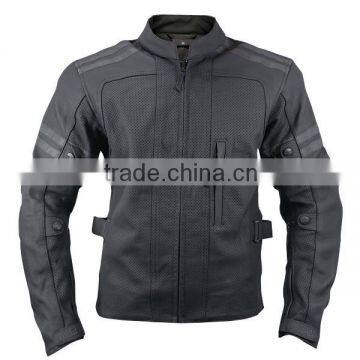 Perforated Leather Motorbike Jacket