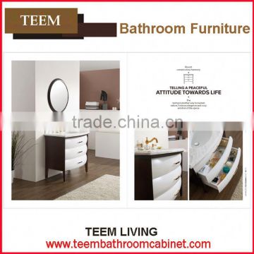 Teem home bathroom furniture Melamined nice newly design bathroom cabinet wall mounted home washroom furniture