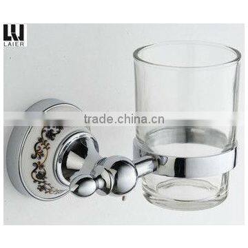 Chinese style modern unique ceramic bathroom accessories tumbler holder&cup 60338