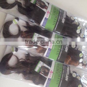 multi pcs for full h ead with bangpiece and closure deep wave synthetic hair extensions for black women