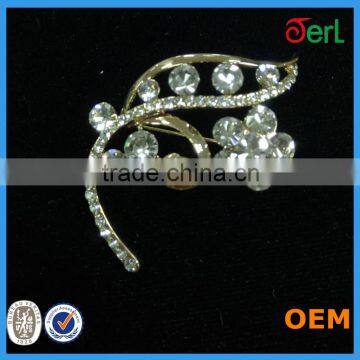 Wholesale new simple style wedding bouquet handmade rhinestone flower brooch