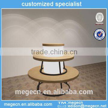 1500 advertising garment round wood display stand