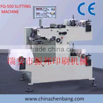 ZBS-550 slitting machine with rewinder