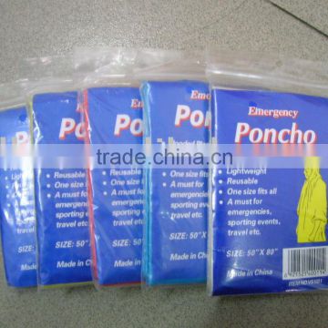 pe travel One-off poncho disposable