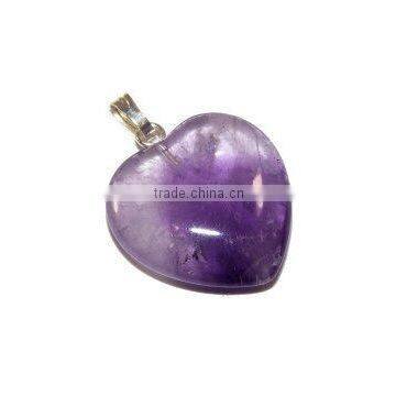 Amethyst Heart Pendants