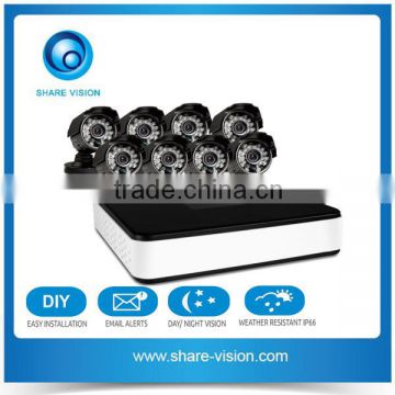 Small Size DVR 8 Channel with Analog Cameras 700TVL CCTV Surveillance Systems