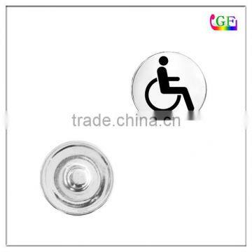 Restroom Signs Accessible signage Ginger Snap Button Charm