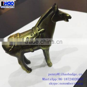 art decor golden horse sculpture with customized statue metal crafts manufacture