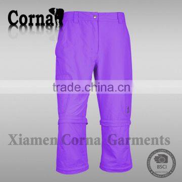 Custom Made Eco-friendly Nylon New Style Short Zip off Legs Pants Tartan Trousers Made in China photo-2