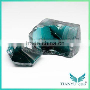 Bulk nanosital rough gemstones fancy color teal green crystals for jewelry making