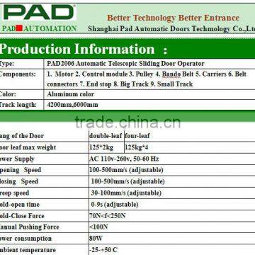 Telescopic Automatic Sliding Glass Doors Operator photo-5