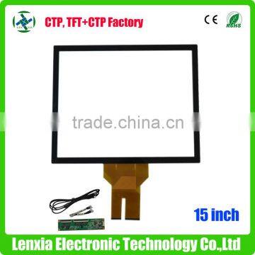 USB/I2C/RS232 interface 15 inch multi-touch capacitive screens