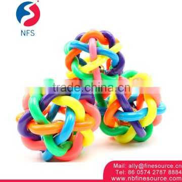 Hot Selling Promotional Pet Toys Colorful Bell Pet Ball For Dogs Dog Plastic Ball