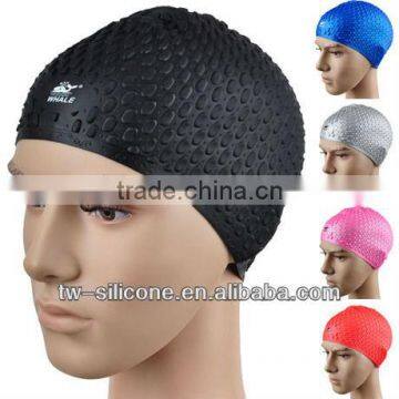 Unisex water-drop soft and comfortable silicone swim cap custom logo