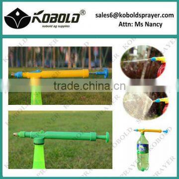 green yellow color small garden pressurized water sprayer with bottle