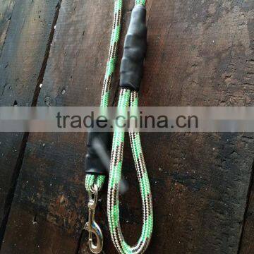 Heavy Duty Climbing Rope Dog Leash Safety rope - Black and Green - 1/2 Inch Rope