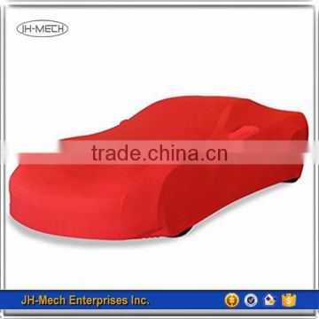 Well fitted spandex dust proof indoor car covers in red color