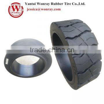 standard press on solid cushion tyre industrial forklift tyre 16x7x10 1/2