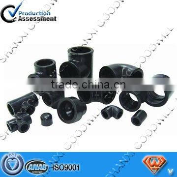 Black PE Pipe Socket Fusion Jointed Fittings