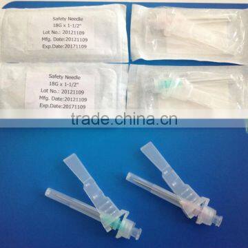 Disposable sterile safety hypodermic needle