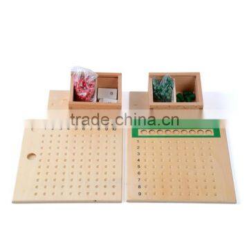 Wooden Math Toy Montessori Multiplication Bead Board photo-2