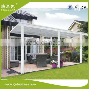 outdoor easy fixed solid polycarbonate gazebo shed for balcony terrace