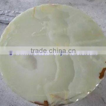 A GRADE LIGHT GREEN ONYX TABLE TOPS COLLECTION photo-3