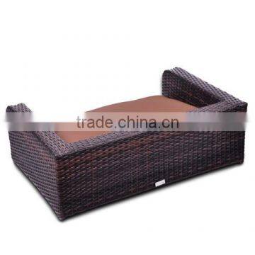 Sailing Outdoor Furniture Waterproof PE Wicker Outdoor Pet Bed - Coffee Bean Brown photo-2
