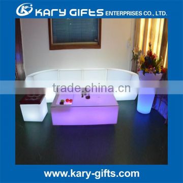 LED LOUNGE FURNITURE PLASTIC LIGHTING WEDDING LOUNGE SOFA SETS