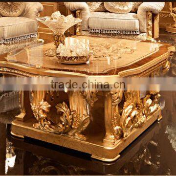 Royal Castle Glass Entertainmen Unit Inlaid Wood Veneer, Carved Wooden Living Room Furniture TV Cabinet Set photo-4