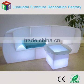 Illuminated crescent shaped lifestyle living room furniture sofa