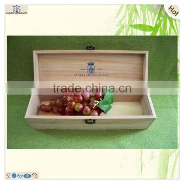 Fashion Handmade Unique Design Logo Wooden Wine Gift Box photo-3