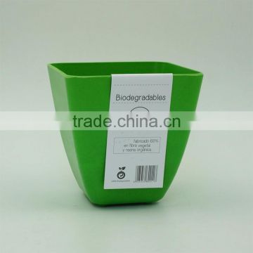 biodegradable bamboo fiber colorful flower pot