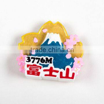 the new design Japanese souvenirs Mount Fuji resin 3d fridge magnet