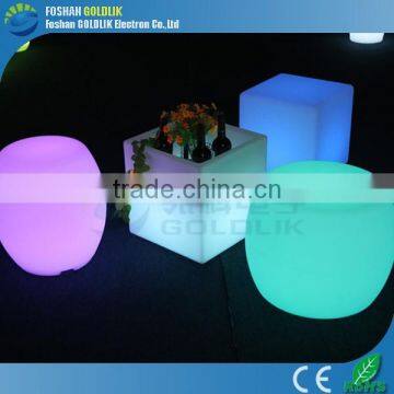 Color changing led rechargeable color cube seat furniture GKC-040RT