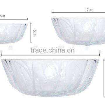 9inch,8inch, 6.5inch 5.5inch, 4.5inch Clear Glass Fruit or Salad Bowl