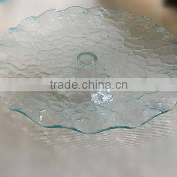 2015 New Clear Round Glass Plate With Stand,fruit Glass Plate,cake Stand Plate photo-2