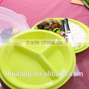 2017 Microwave safe plastic dinner plate with Diswasher/portion control plate