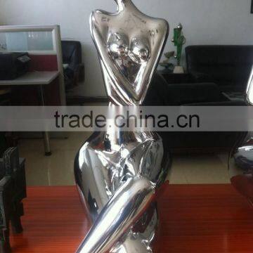Stainless Steel Sculpture Naked Women Sitting on Table Hebei Manufacturer photo-2