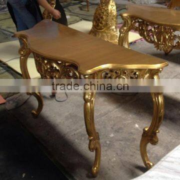 French Style Reproduction Living Room Furniture Console Table With Wood Top photo-5