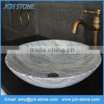 Good quality hotel high-grade bathroom milky white marble vanity wash basin