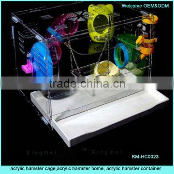 Large Capacity and Comfort Clear Acrylic Hamster Container